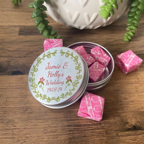 Personalised Wedding Favour Tin Wedding Table Decoration Gift