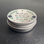 Personalised Thank You Gift For Bridesmaid Wedding Favour Tin