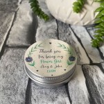 Personalised Thank You Gift For Flower Girl Novelty Wedding Tin