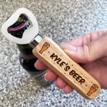 Personalised Wooden Beer Bottle Opener Gift For Him Birthday