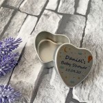 Personalised Baby Shower Gifts Metal Heart Sweet Tin Favours 