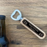 Personalised Gift For Uncle Birthday Wooden Bottle Opener Funny