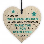 Special Thank You Gift For NHS Doctor Wooden Heart Hospital Gift