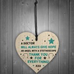 Special Thank You Gift For NHS Doctor Wooden Heart Hospital Gift