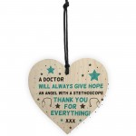 Special Thank You Gift For NHS Doctor Wooden Heart Hospital Gift