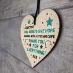 Special Thank You Gift For NHS Doctor Wooden Heart Hospital Gift