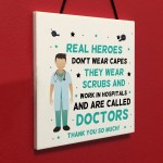 Thank You Gift For Doctor NHS Hospital Gift Hanging Plaque