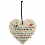 Special Gift For Dad Wooden Heart Fathers Day Gift For Dad