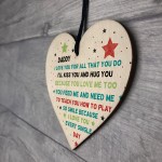 Special Gift For Dad Wooden Heart Fathers Day Gift For Dad