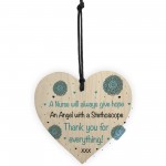 Special Thank You Gift For NHS Nurse Wooden Heart Hospital Gift