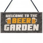 Novelty Beer Garden Sign Funny Garden Accessories Home Decor