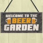 Novelty Beer Garden Sign Funny Garden Accessories Home Decor