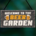 Novelty Beer Garden Sign Funny Garden Accessories Home Decor