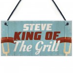 PERSONALISED Barbecue BBQ Sign King of The Grill Funny Gifts