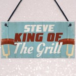 PERSONALISED Barbecue BBQ Sign King of The Grill Funny Gifts