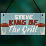 PERSONALISED Barbecue BBQ Sign King of The Grill Funny Gifts