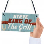 PERSONALISED Barbecue BBQ Sign King of The Grill Funny Gifts