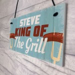 PERSONALISED Barbecue BBQ Sign King of The Grill Funny Gifts