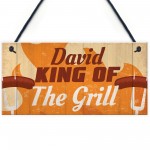 Personalised King Of The Grill Funny Barbecue BBQ Garden Signs