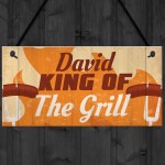 Personalised King Of The Grill Funny Barbecue BBQ Garden Signs