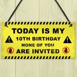 Funny Quarantine Sign Hanging Birthday Decoration 18th 21st