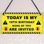 Funny Quarantine Sign Hanging Birthday Decoration 18th 21st