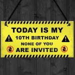 Funny Quarantine Sign Hanging Birthday Decoration 18th 21st