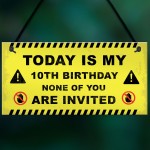 Funny Quarantine Sign Hanging Birthday Decoration 18th 21st