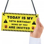 Funny Quarantine Sign Hanging Birthday Decoration 18th 21st