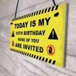 Funny Quarantine Sign Hanging Birthday Decoration 18th 21st