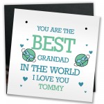 Best Grandad Personalised Plaque Gift For Birthday Fathers Day