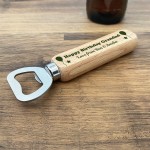 Quirky Grandad Birthday Gift Wooden Bottle Opener Personalised