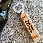 Funny Gift For Men Wooden Bottle Opener Alcohol Beer Gift