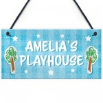 Personalised Playhouse Sign Nursery Bedroom Decor Baby Gifts