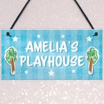 Personalised Playhouse Sign Nursery Bedroom Decor Baby Gifts