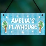 Personalised Playhouse Sign Nursery Bedroom Decor Baby Gifts