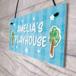 Personalised Playhouse Sign Nursery Bedroom Decor Baby Gifts