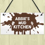 Perosnalised Mud Kitchen Sign Baby Gift Novelty Playhouse Signs 