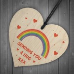 Thoughtful Gift For Friend Hug Token Gift Wooden Heart