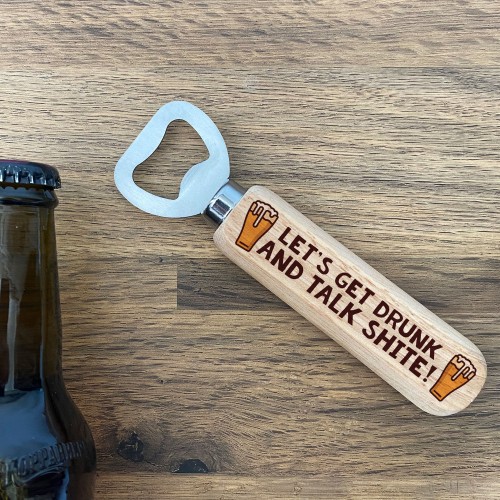 Funny Gift For Men Wooden Bottle Opener Alcohol Gift Dad Son