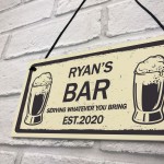 PERSONALISED Any Name Bar Sign Novelty Man Cave Sign Gifts