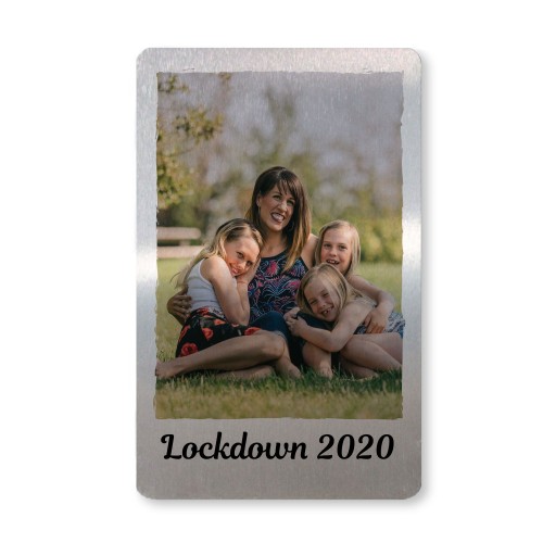 Lockdown Gift Personalised Photo Metal Wallet Insert Memory Gift