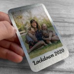 Lockdown Gift Personalised Photo Metal Wallet Insert Memory Gift