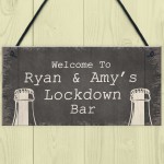 Personalised Quarantine Lockdown Bar Gifts Home Bar Signs Gifts