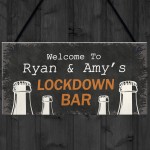 Personalised Lockdown Bar Signs Novelty Home Bar Decor Gifts