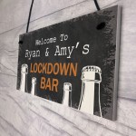 Personalised Lockdown Bar Signs Novelty Home Bar Decor Gifts