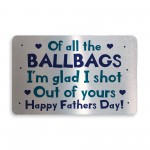 Rude Fathers Day Gift For Dad Metal Wallet Card Funny Gift