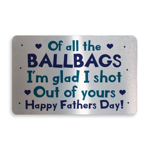 Rude Fathers Day Gift For Dad Metal Wallet Card Funny Gift