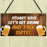 Personalised Bar Sign Funny Alcohol Gift Hanging Garden Sign