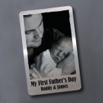 First Fathers Day Gift Novelty Dad Gift Personalised Metal Card